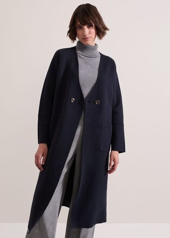 Phase Eight Destiny Double Breastedigan Coats Navy Australia | NH9675230